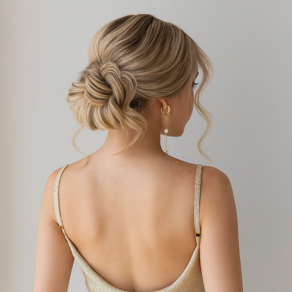 Elegant bridal updo
