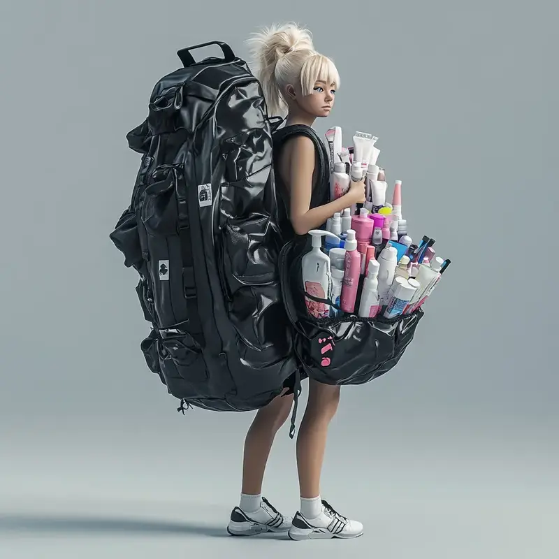 Mobile hair stylist with equipment