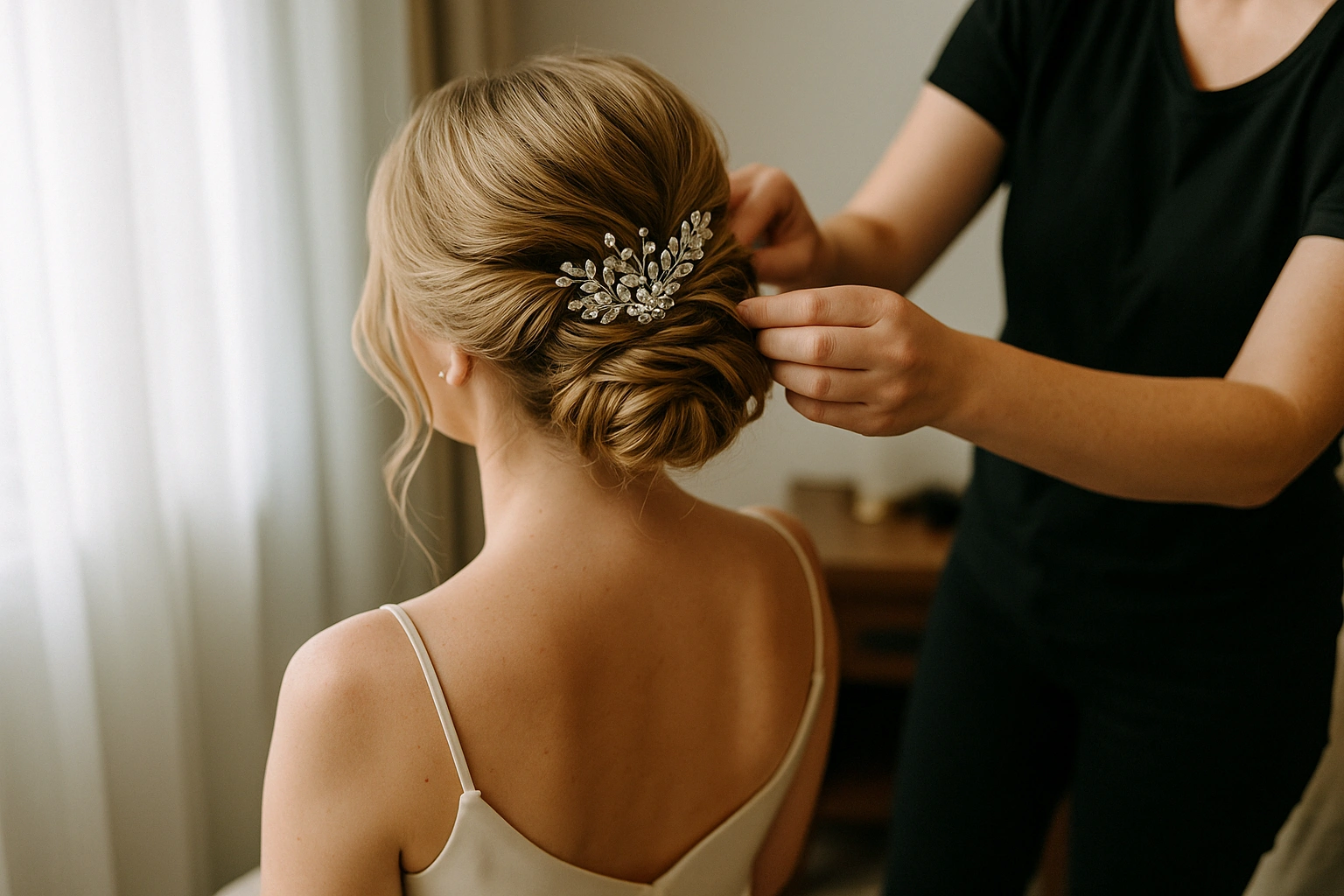 Wedding hair styling