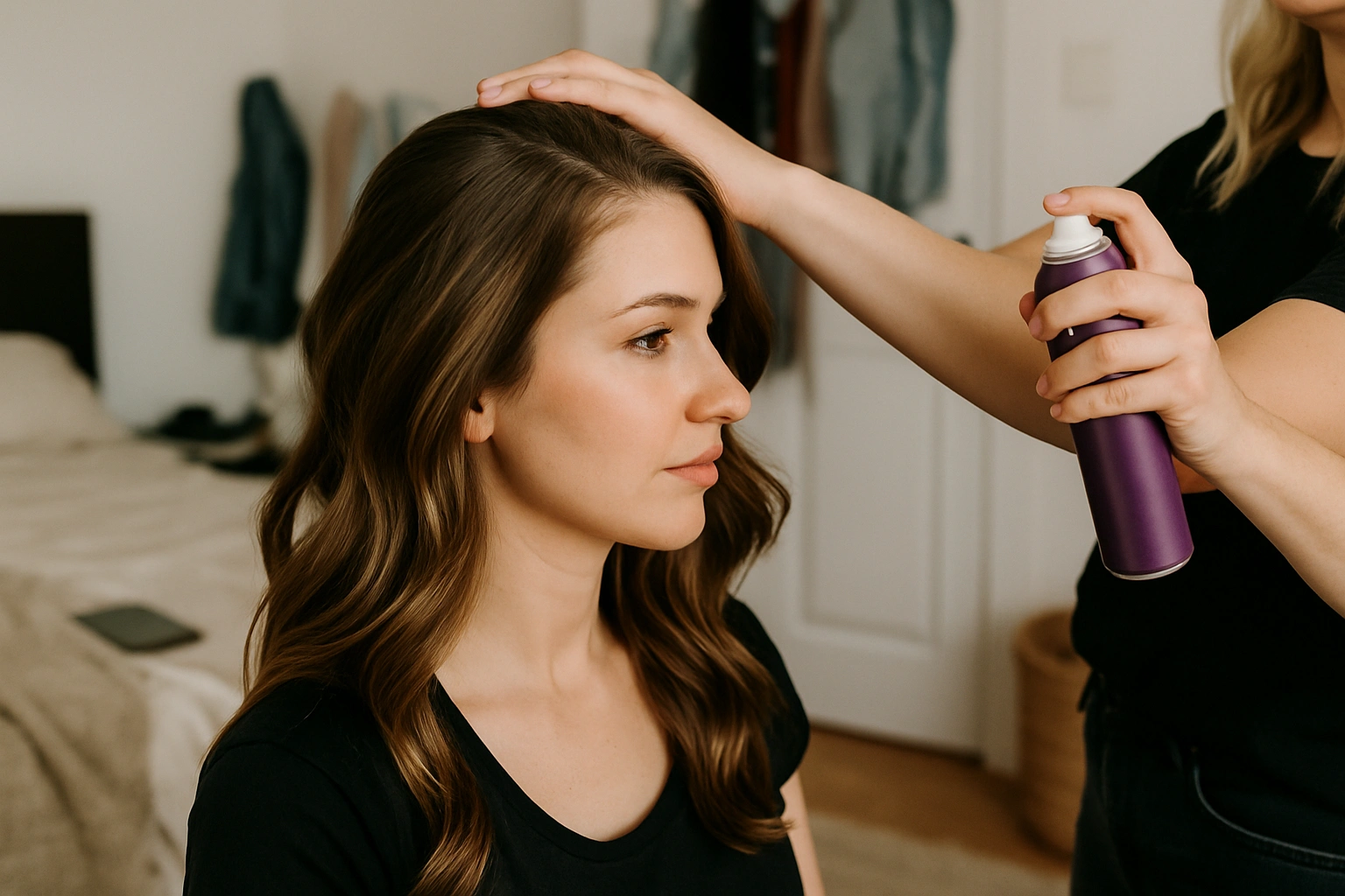 Professional hair styling services including blowouts, updos, and special occasion styling for weddings and events